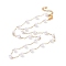 PVD Vacuum Plating 304 Stainless Steel Beaded Necklaces, with Plastic Imitation Pearl Beads, Golden, 17.72 inch(45cm)