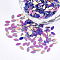 Shining Nail Art Glitter, Manicure Sequins, DIY Sparkly Paillette Tips Nail, Horse Eye, Orchid, 4~5x2x0.3mm