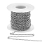 1Roll 304 Stainless Steel Curb Chains, Stainless Steel Color, 4x3x1.2mm