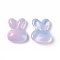 Electroplated Glass Cabochons, Rabbit, Thistle, 10x8x3mm