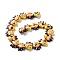 Handmade Porcelain Beads, Fish, Yellow, 17~18x21~22x7~7.5mm, Hole: 2mm