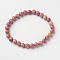 Natural Rhodonite Round Bead Stretch Bracelets, 2-1/8 inch(54.5mm), Bead: 6mm