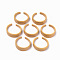 Spray Painted Alloy Cuff Rings, Open Rings, Cadmium Free & Lead Free, Peru, US Size 7 1/4(17.5mm)