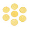 Spray Painted Natural Capiz Shell Disc Charms, Yellow, 15x0.5~1mm, Hole: 1.2~1.5mm