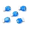 Handmade Lampwork Beads, Fish, Dodger Blue, 19~19.5x12x8.5mm, Hole: 1.2~1.8mm