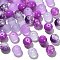 100Pcs Glass Beads, Round, Mixed Style, for Beading Jewelry Making, Purple, 8mm, Hole: 1.3~1.6mm