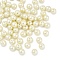 Glass Pearl Beads Strands, Round, Pearlized, Creamy White, 8.5x7.5mm, Hole: 1.6mm, about 694pcs/500g