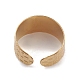 Ионное покрытие(ip) 304 нержавеющая сталь текстурированные открытые манжеты кольца для женщин RJEW-G285-14G-3