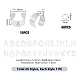 Набор для самостоятельного изготовления кольца-манжеты с подвеской в виде алфавита DIY-UN0005-66-3