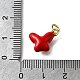 Латунные подвески из красной эмали KK-Z102-23G-03-3