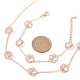 Наборы ожерелий и браслетов со стеклянными звеньями из сливового цветка SJEW-JS01293-01-3