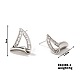 Шикарные серьги-гвоздики с треугольными геометрическими узорами и полыми краями PD9226-1-1