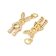 Латунные микро проложить кубического циркония подвески KK-H093-16A-G-2