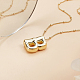 1 шт. латунная цепочка с подвесками в виде букв из сплава NJEW-LP0001-41B-G-3