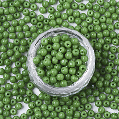 Непрозрачные цвета стеклянные бусины&nbsp;SEED-S040-01A-06