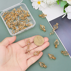 30 шт. подвески из полого сплава с бусинами-клетками&nbsp;KK-PH0014-14G