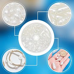 60 шт. экологически чистые бусины из АБС-пластика с имитацией жемчуга OACR-PH0004-18