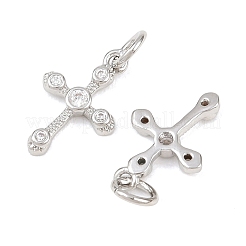 Латунные микропаве прозрачные кубические циркониевые подвески&nbsp;KK-G549-15B-P