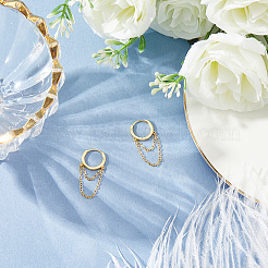 1 пара 925 серег-колец из стерлингового серебра EJEW-BBC0002-04G