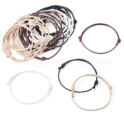 60шт 4 цвета регулируемый корейский вощеный полиэстеровый шнур для изготовления браслета&nbsp;AJEW-CW0001-05