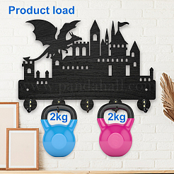 Настенные вешалки из дерева и железа HJEW-WH0055-110