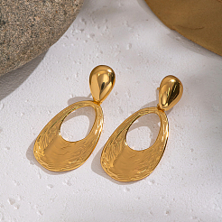 Серьги-гвоздики в форме капли из нержавеющей стали 304 UU2316