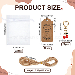 22 шт. брелок-подвеска из цинкового сплава с эмалью&nbsp;KEYC-ME0001-07