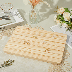 Прямоугольные деревянные подставки для сережек ODIS-WH20008-07B