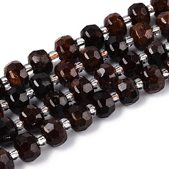 Натуральный оранжевый гранатовый бисер пряди G-T144-A01-05