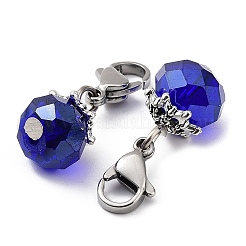 Гальванизировать граненых стеклянных подвесок&nbsp;HJEW-TAC0004-08