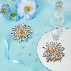 2 шт. броши из цветочного сплава&nbsp;JEWB-FG0001-31B