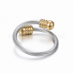 Модные комплекты из браслетов и колец из нержавеющей стали 304 SJEW-H073-10A