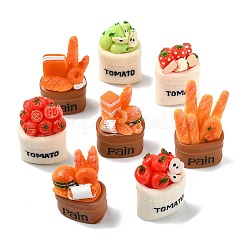 8шт 8 стиля смоляная имитация еды DJEW-CJ0001-08