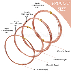 5 рулон 4-х видов голой медной проволоки для рукоделия CWIR-BC0001-43B