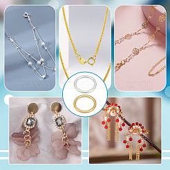 20 шт. 2 цвета 925 открытых соединительных кольца из стерлингового серебра STER-PH0003-64