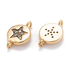 Латунные микропейв прозрачные кубические циркониевые бусины звенья соединители&nbsp;X-ZIRC-M114-35G