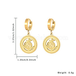 Серьги-кольца из нержавеющей стали 304 FL9433-2