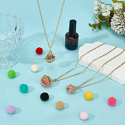 3 шт. 3 стиля сплав полая клетка диффузор подвеска кабель цепь ожерелья&nbsp;NJEW-PH0001-46G