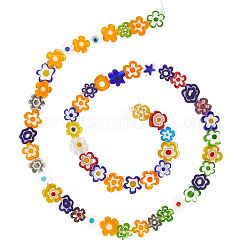 Ручной работы стеклянная бусина тысячецветник нитей LAMP-LT0001-09C