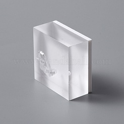 Квадратные акриловые подставки для колец для пальцев RDIS-WH0001-22