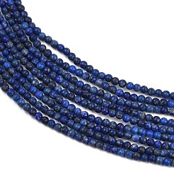 Нитки бусины из натурального ляписа-лазури&nbsp;G-L628-A01-2mm-01