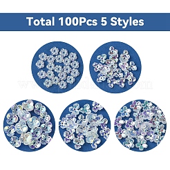 100 шт. 5 стиля УФ-покрытие акриловые колпачки для бусин&nbsp;FIND-FS0002-87