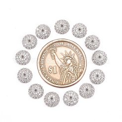 Безлепестковый полукруглый / купольные латунные микро проложить кубического циркония крышки шарика&nbsp;X-ZIRC-D062-P