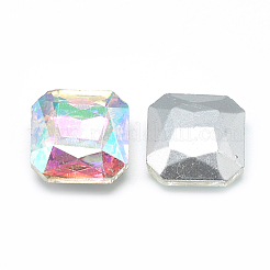 Заостренные заднее стекло горный хрусталь кабошоны RGLA-T033-10x10mm-02