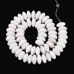 Бусины из натурального белого нефрита&nbsp;G-T144-49A-01