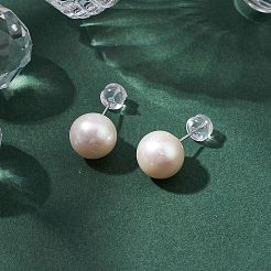 Натуральные жемчужные ушные шпильки EJEW-P286-30P