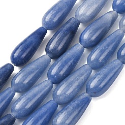 Нити бусин из натурального синего авантюрина (окрашенного и нагретого)&nbsp;G-H064-D04-01