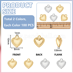 200 шт. 2 стиля подвесок из нержавеющей стали 201 и 304 STAS-UN0031-49