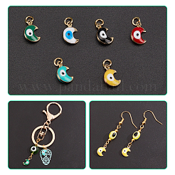 24шт 6 цвета латунные эмалевые подвески&nbsp;KK-PH0001-85