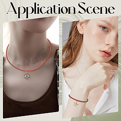 1 рулон 10 м круглых плетеных шнуров из коровьей кожи WL-SC0001-03B